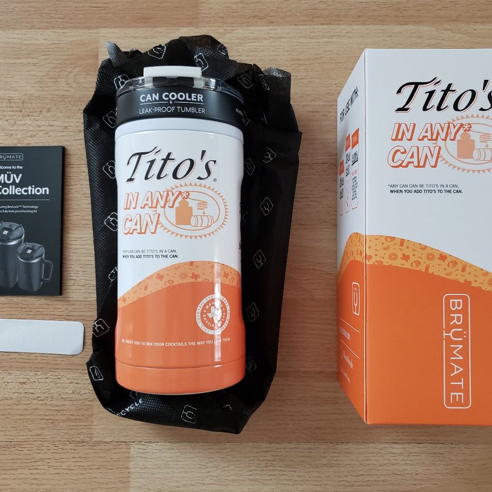 New Tito's in Any Can Brumate Hopsulator Trio Can Cooler Tumbler Koozie